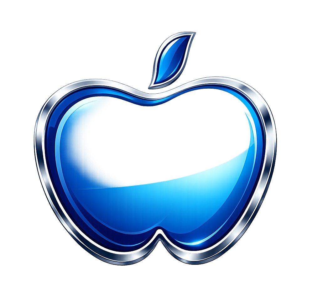 Blue Apple Printing 3D Logo
